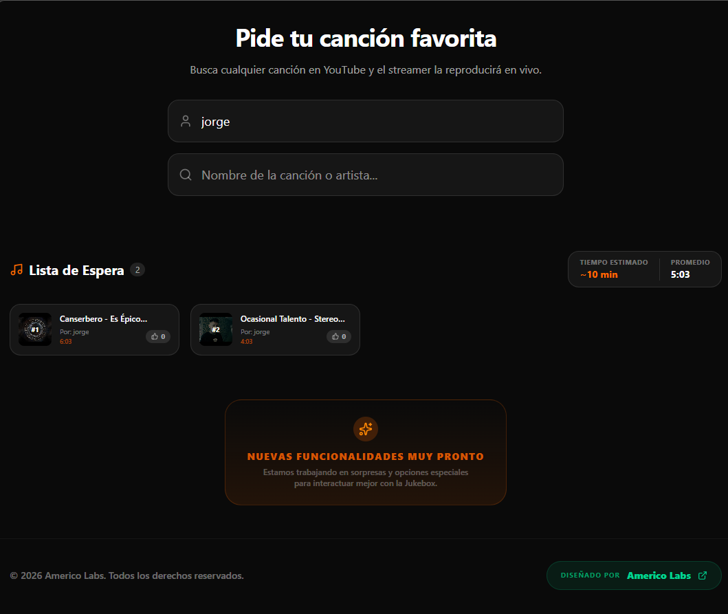 Live Jukebox para Streamers (TikTok & Twitch)